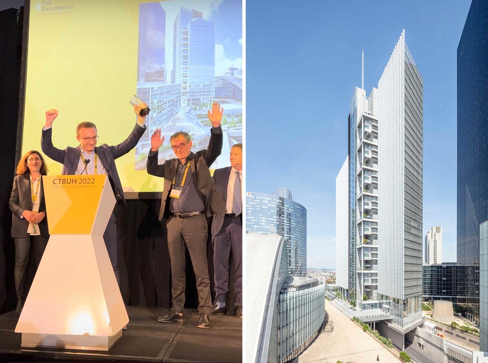AWARDS / Trinity was elected Best Tall Office Building 2022 at the CTBUH in Chicago - © Cro&Co